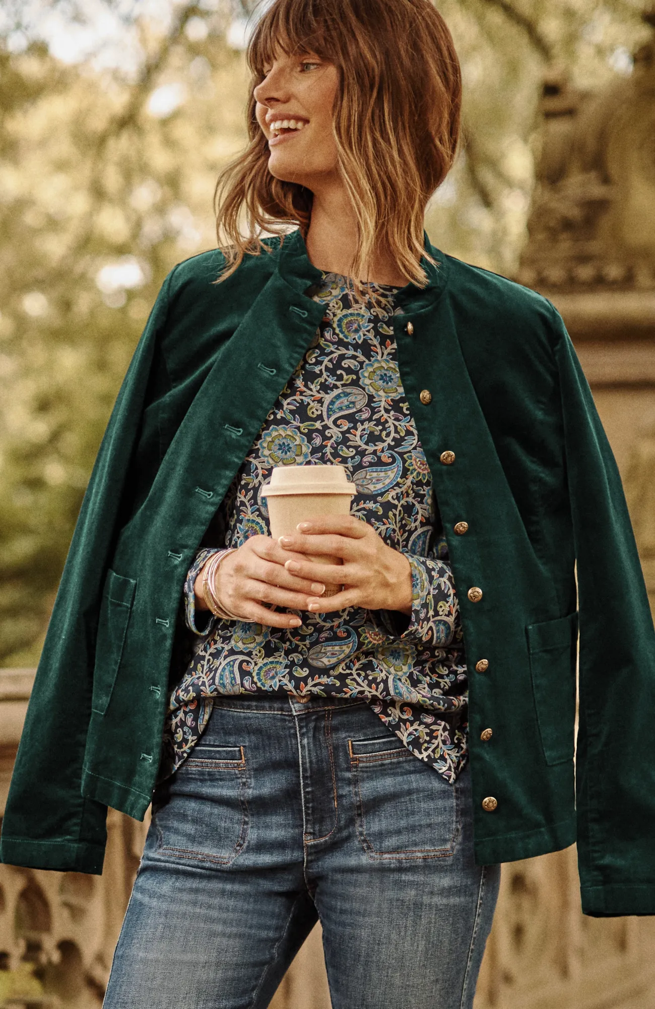 J.Jill Velveteen-Stretch Military Jacket Online