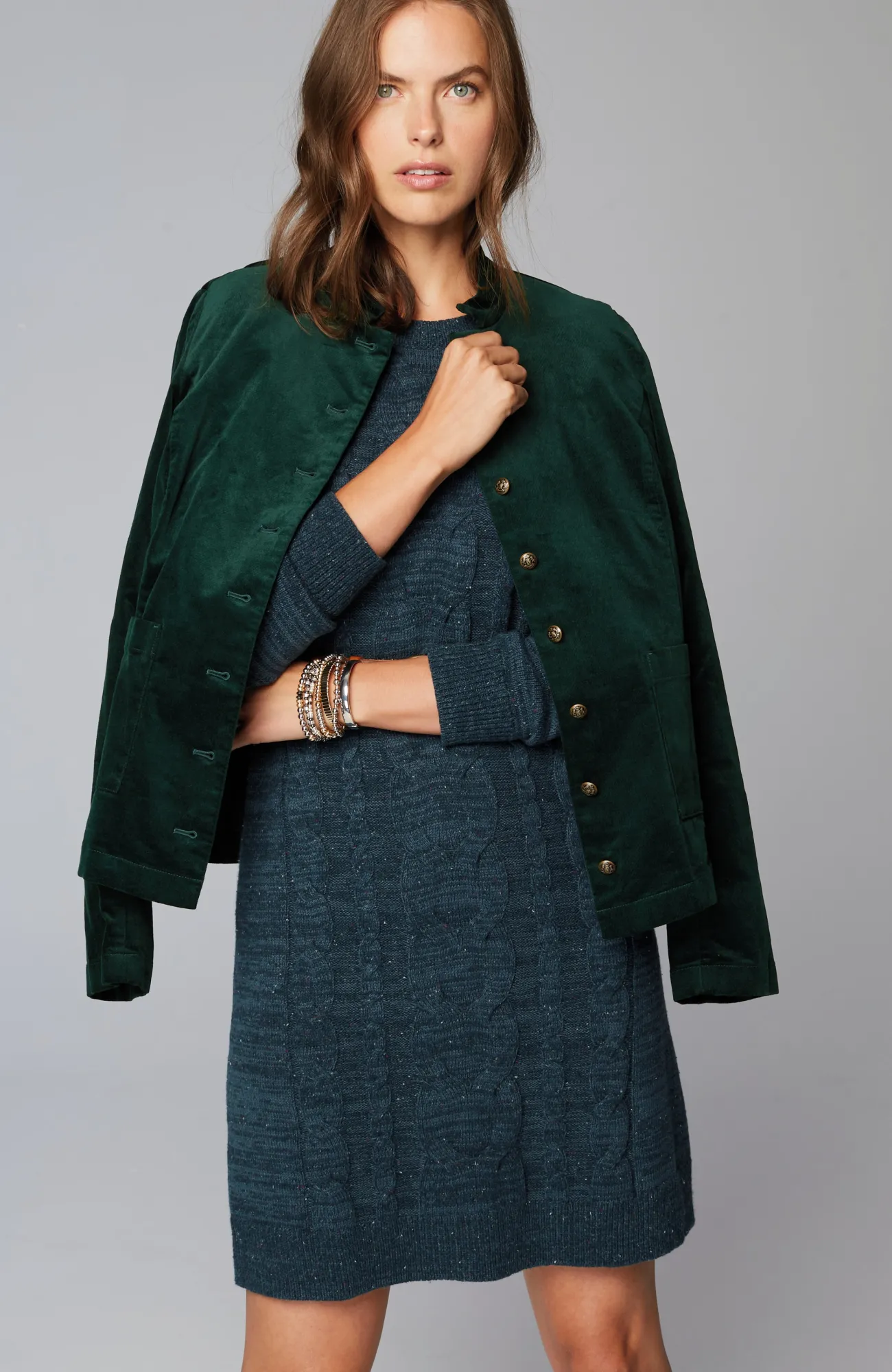 J.Jill Velveteen-Stretch Military Jacket Online