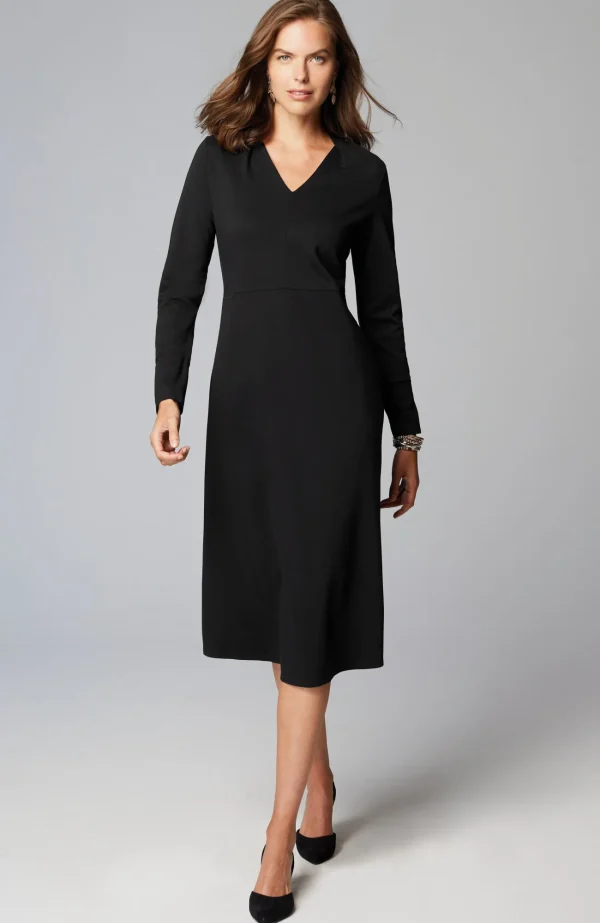 J.Jill Wearever Double-Face Jersey Fit-And-Flare Dress Cheap