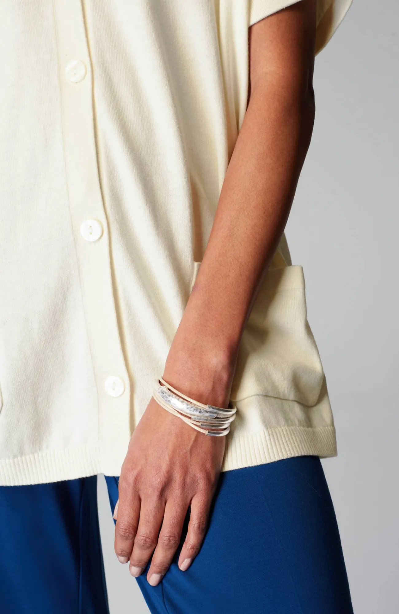 J.Jill Wearever Short Dolman-Sleeve Cardi Cream Fashion