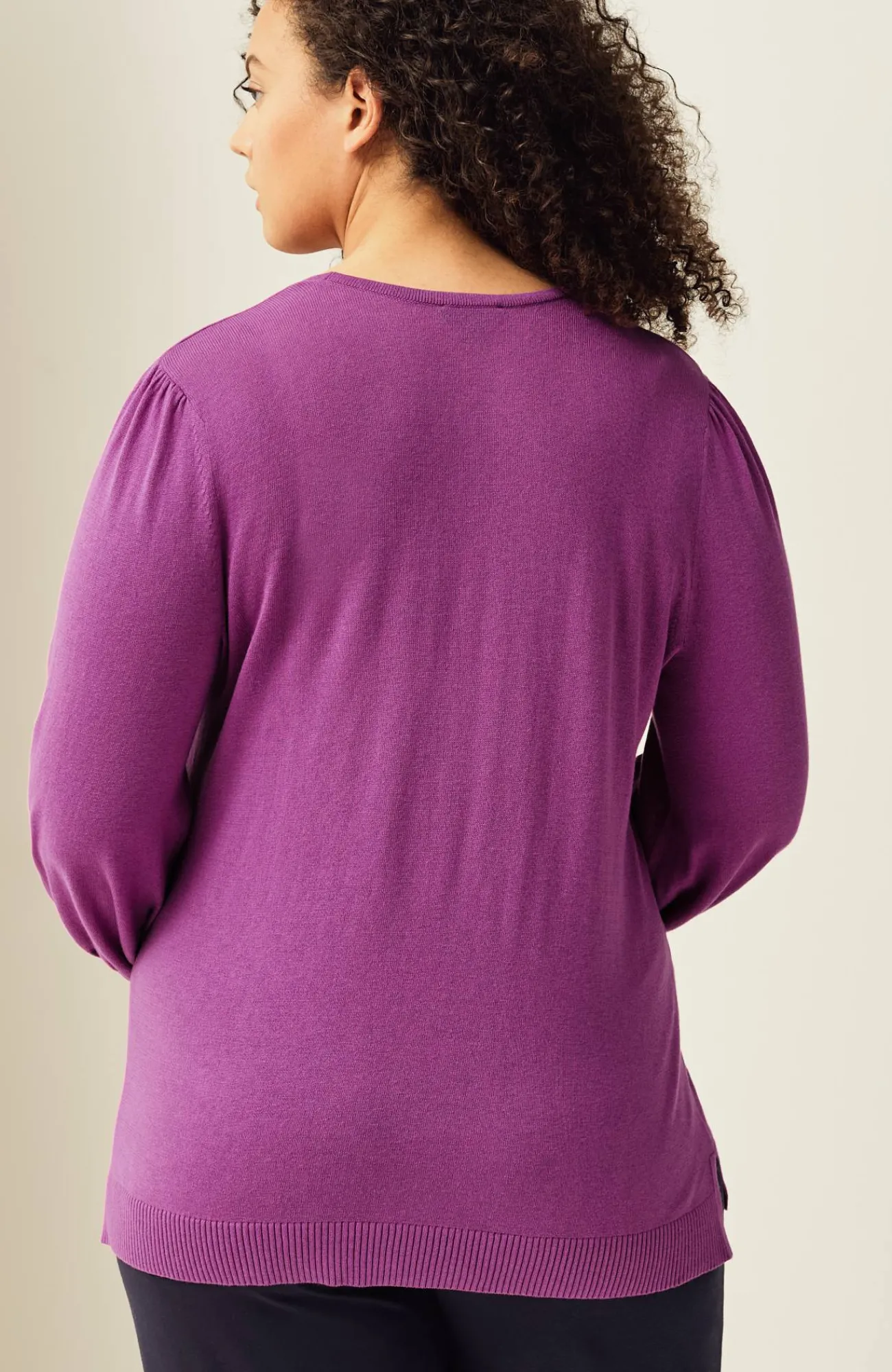 J.Jill Wearever Silk-Blend Blouson-Sleeve Sweater Outlet