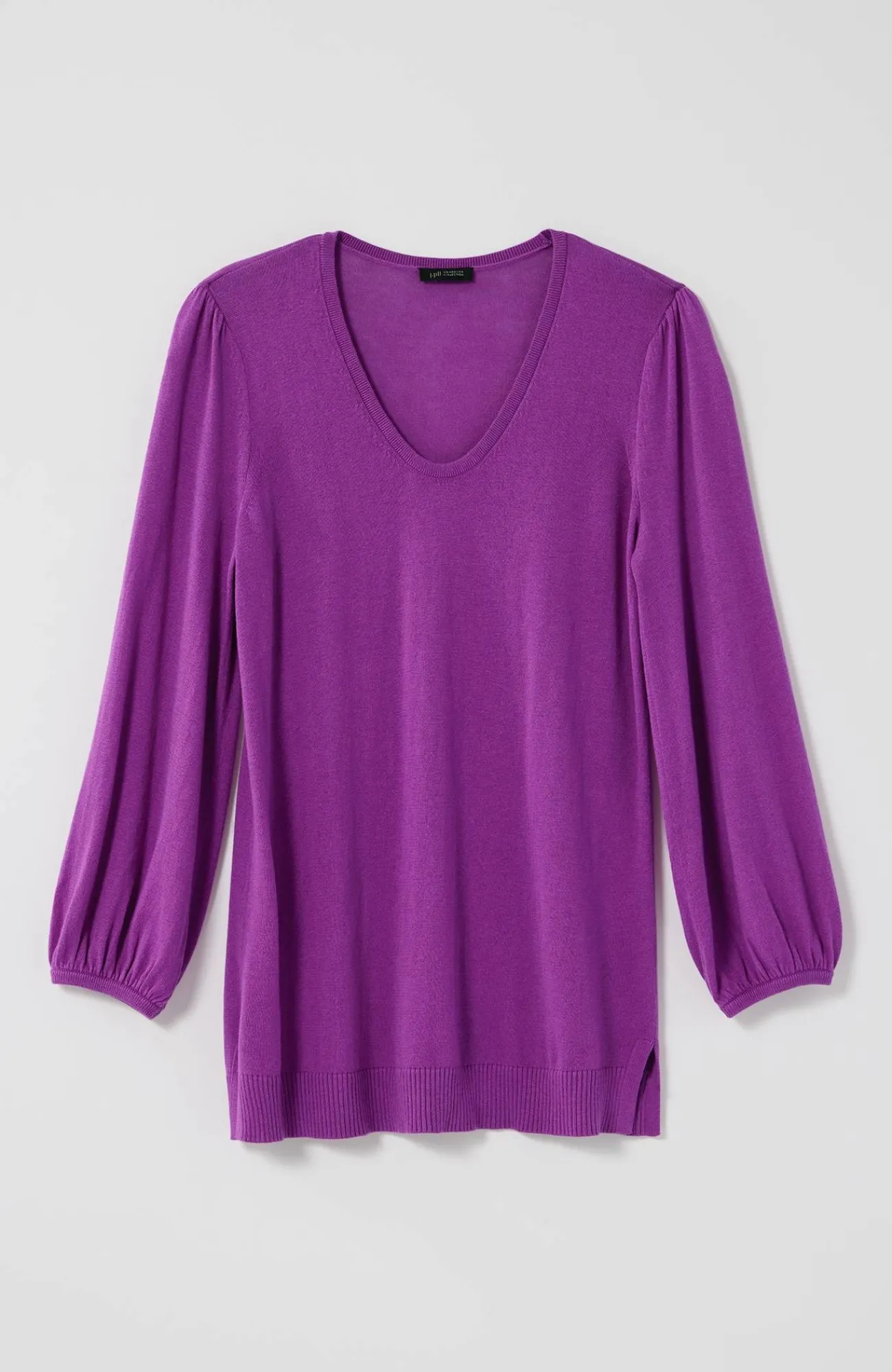 J.Jill Wearever Silk-Blend Blouson-Sleeve Sweater Outlet