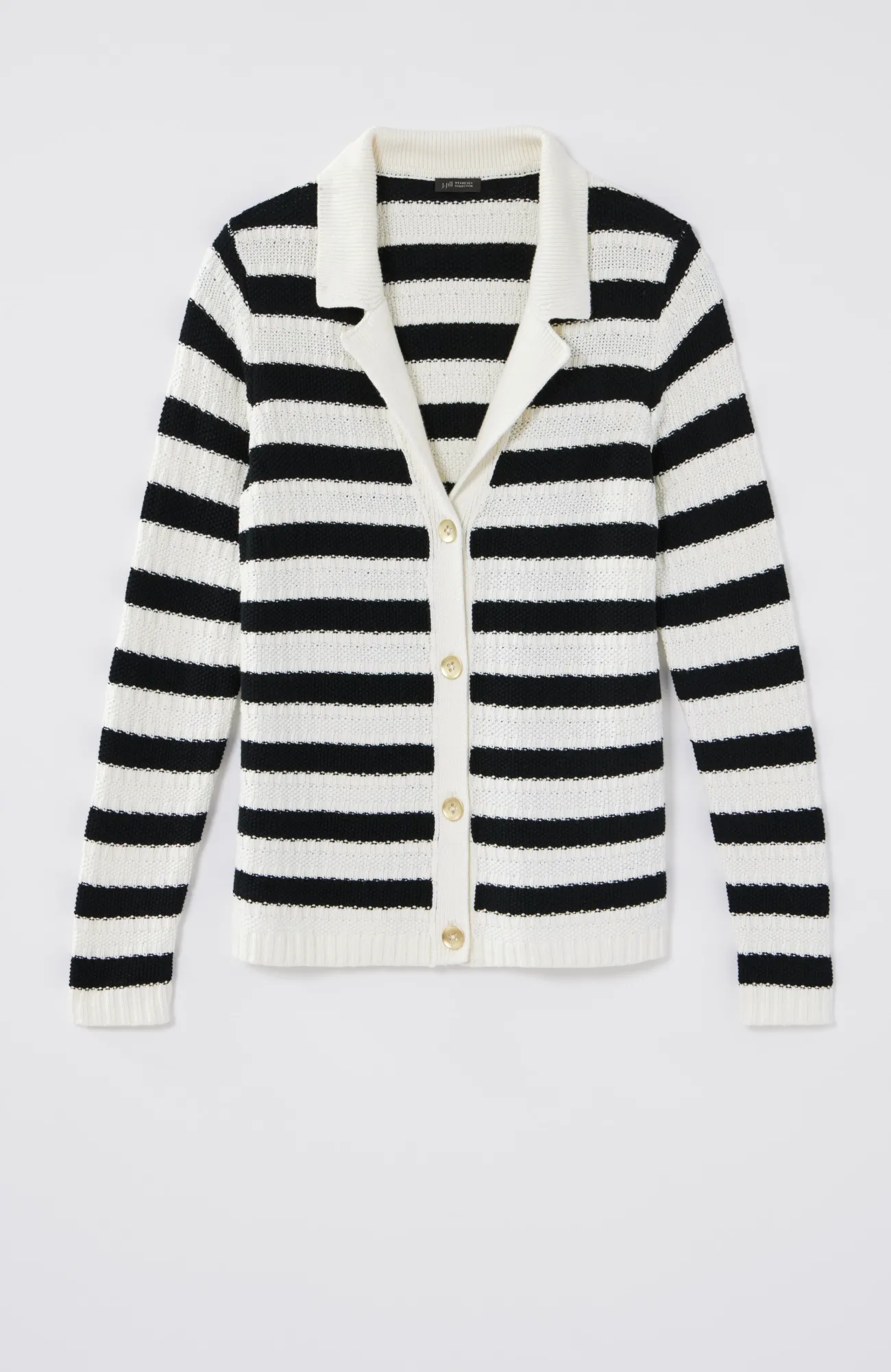 J.Jill Wearever Textured Collared Cardi Shop