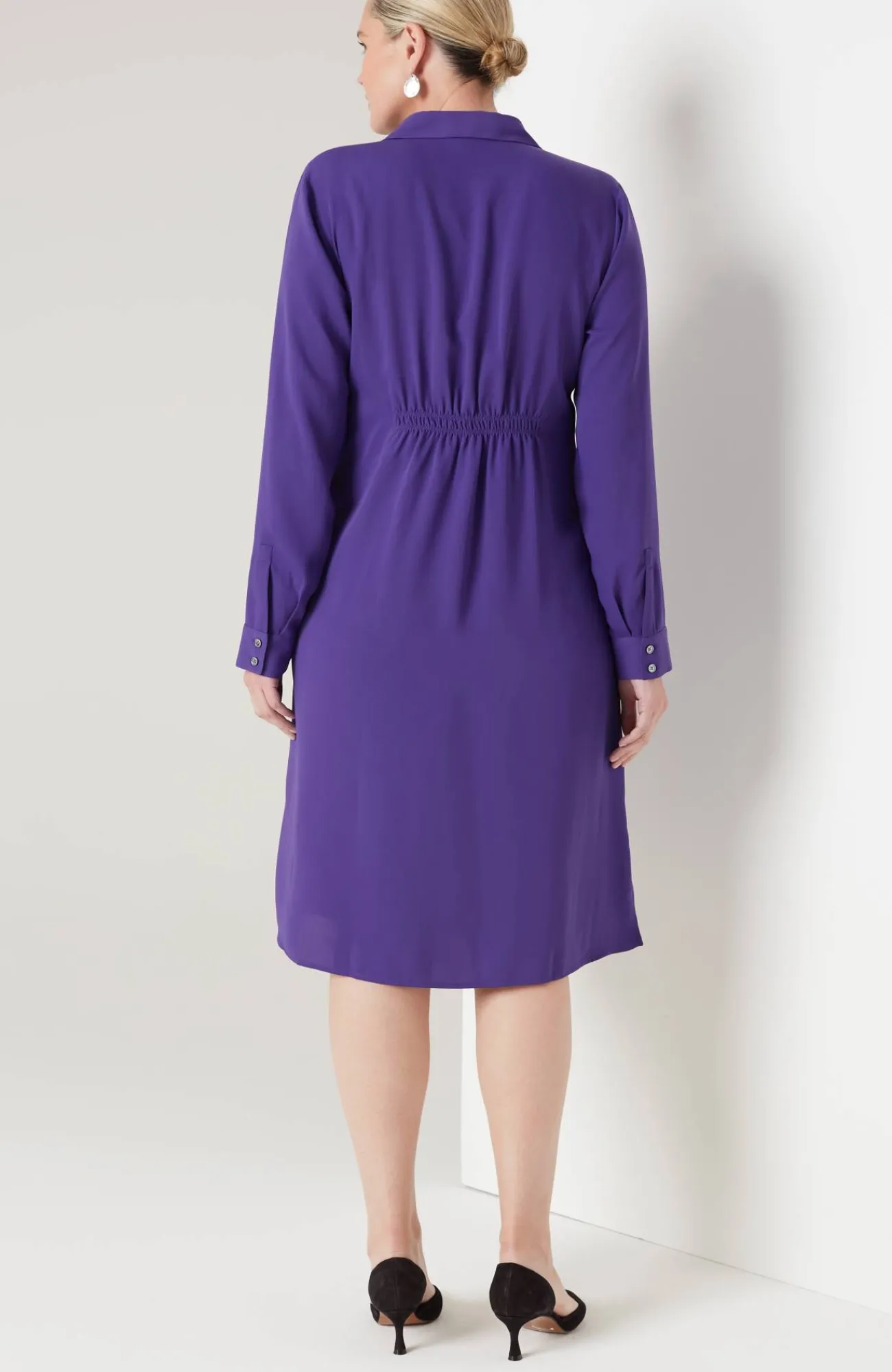 J.Jill Wearever Twist-Front Shirtdress Tanzanite Best