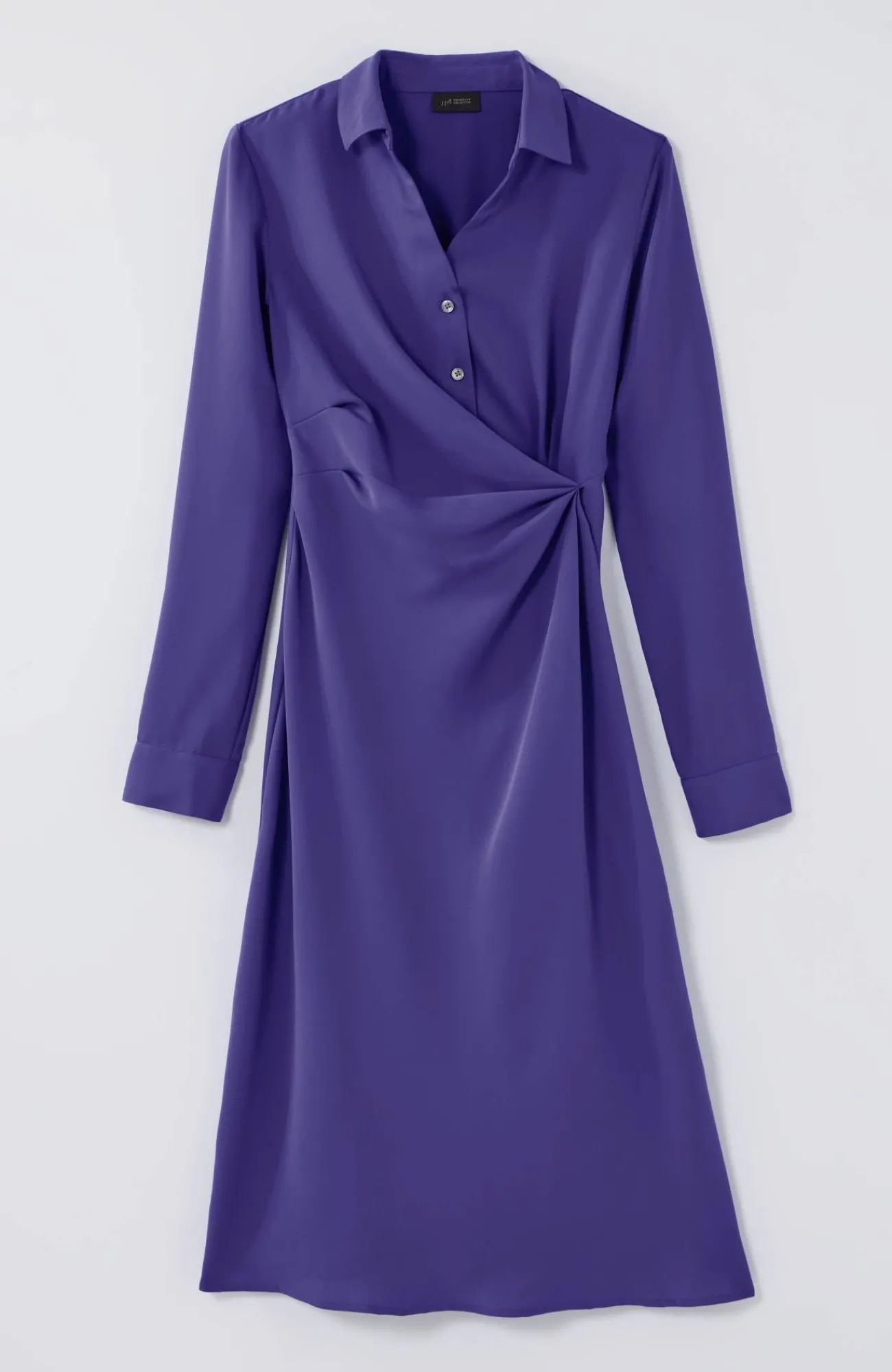 J.Jill Wearever Twist-Front Shirtdress Tanzanite Best