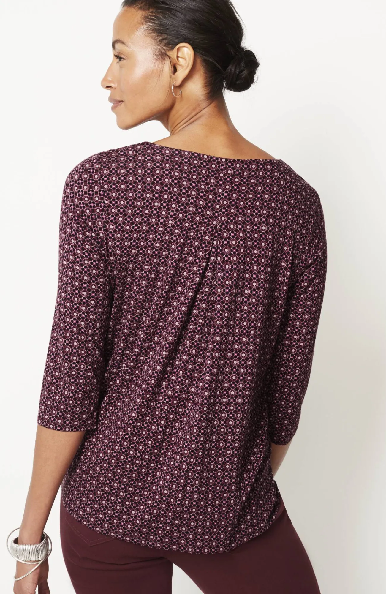 J.Jill Wearever V-Neck Ballet-Sleeve Top Hot