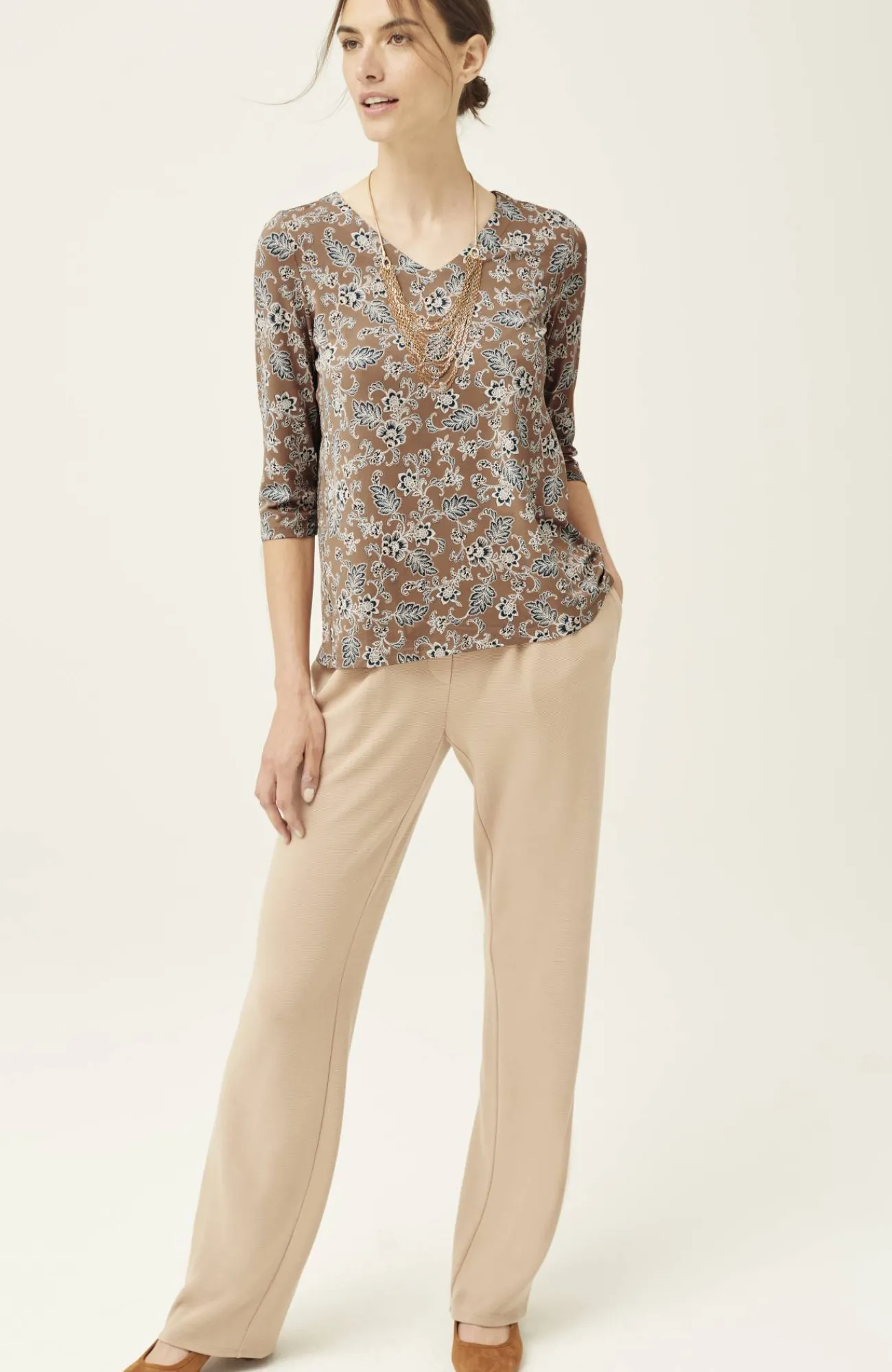 J.Jill Wearever V-Neck Ballet-Sleeve Top Hot