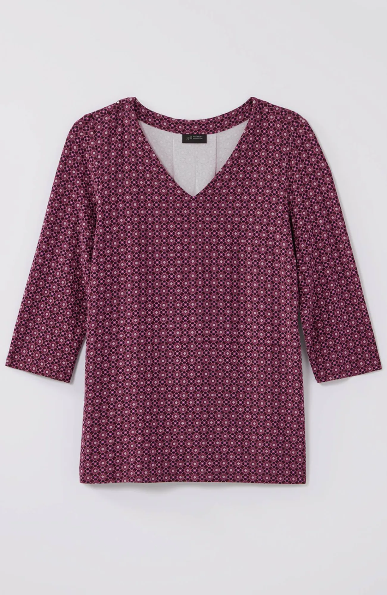 J.Jill Wearever V-Neck Ballet-Sleeve Top Hot