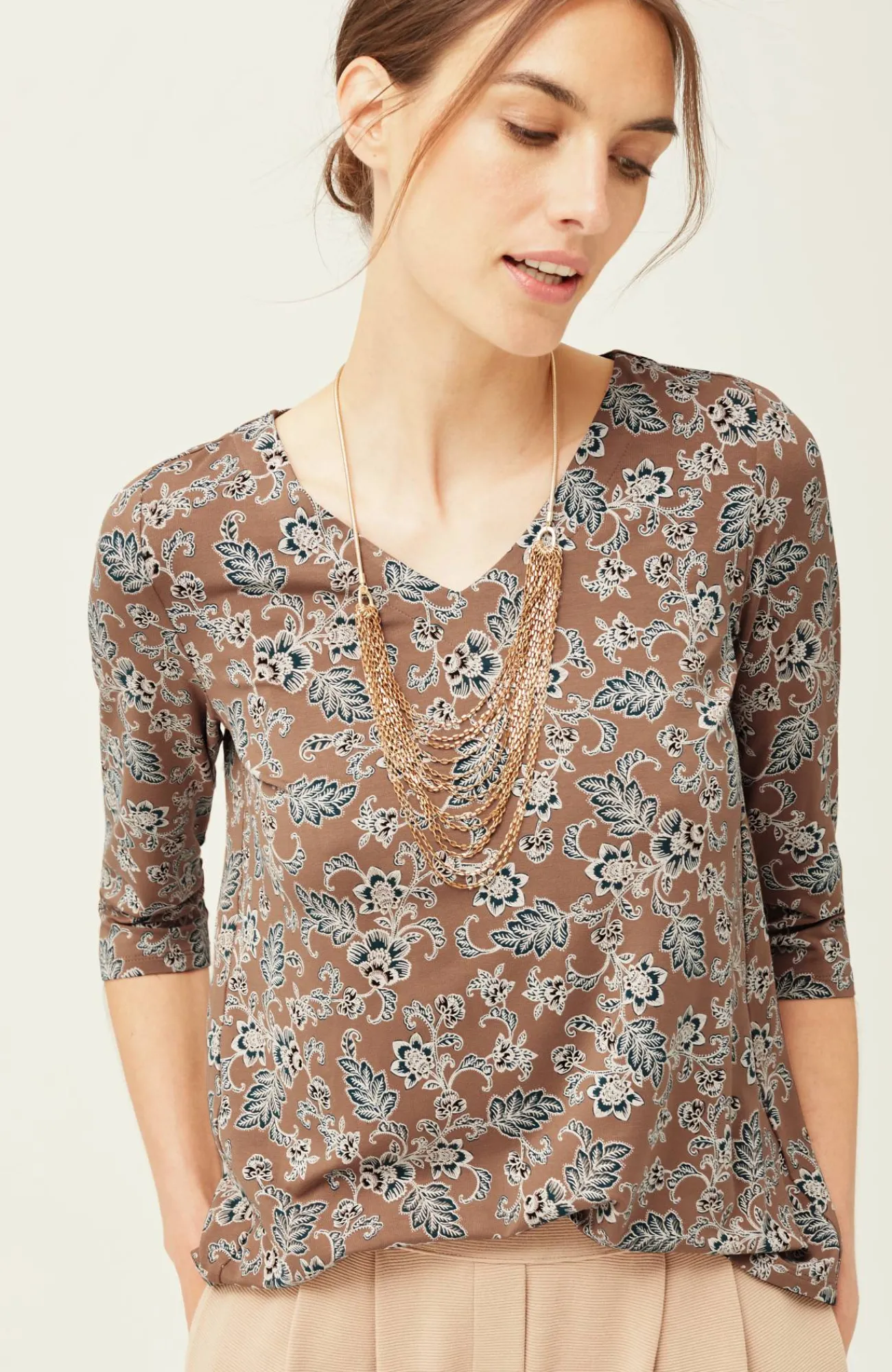J.Jill Wearever V-Neck Ballet-Sleeve Top Hot