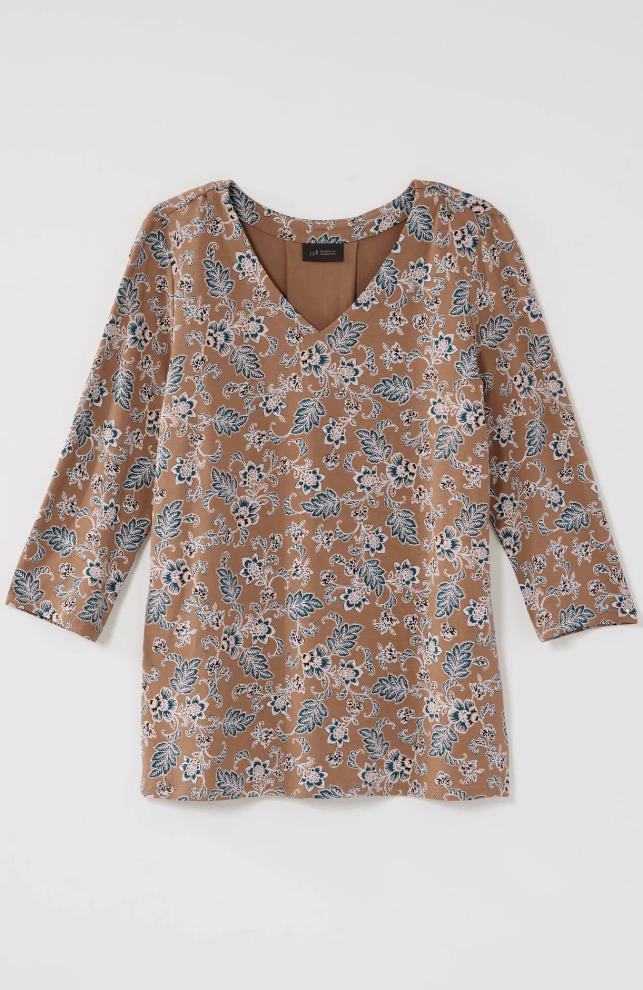 J.Jill Wearever V-Neck Ballet-Sleeve Top Hot