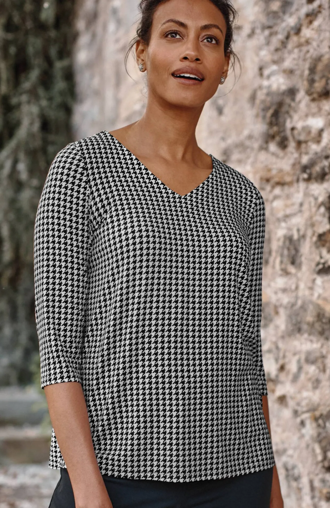 J.Jill Wearever V-Neck Ballet-Sleeve Top Hot