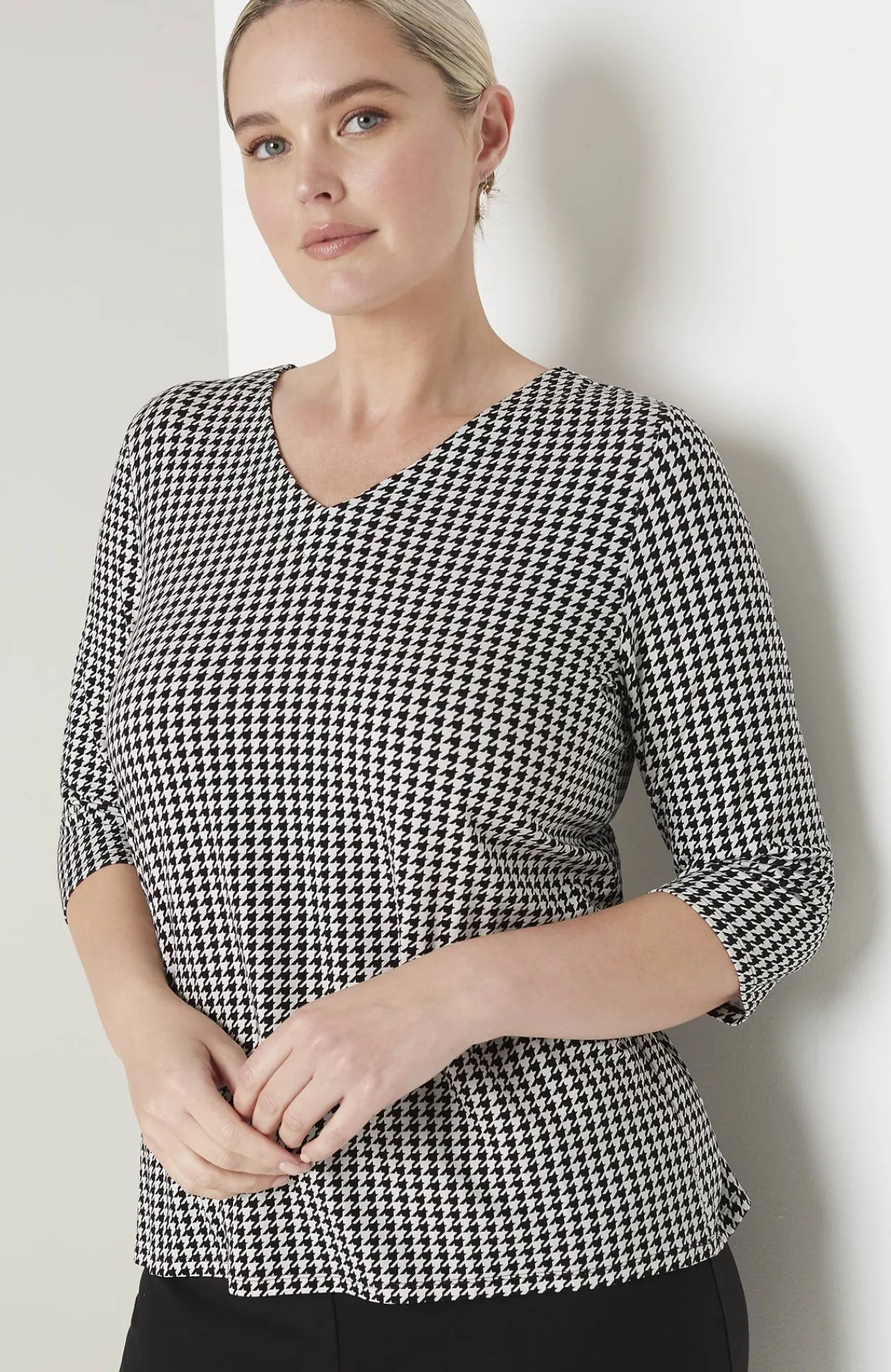 J.Jill Wearever V-Neck Ballet-Sleeve Top Hot