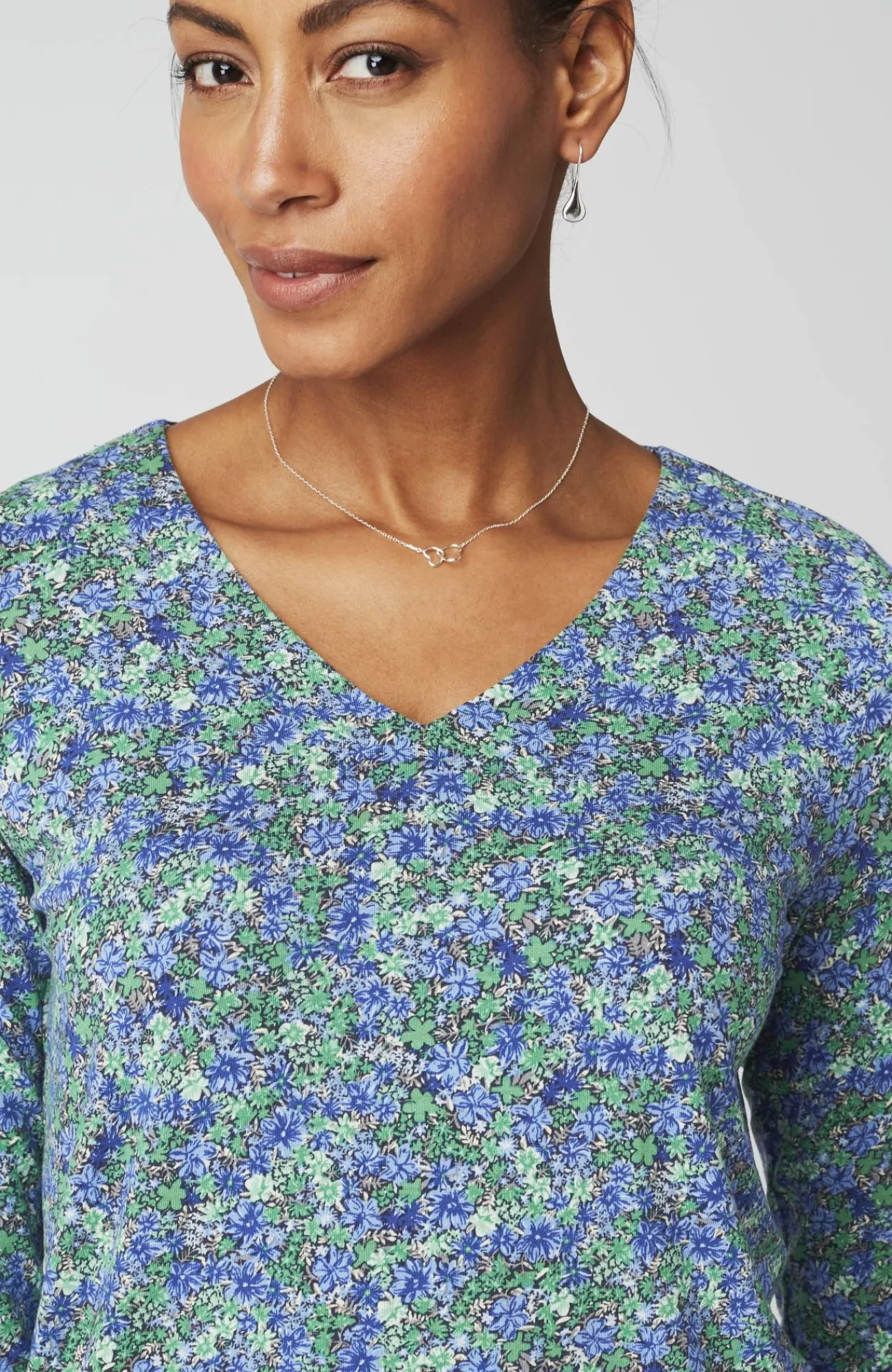 J.Jill Wearever V-Neck Ballet-Sleeve Top Hot