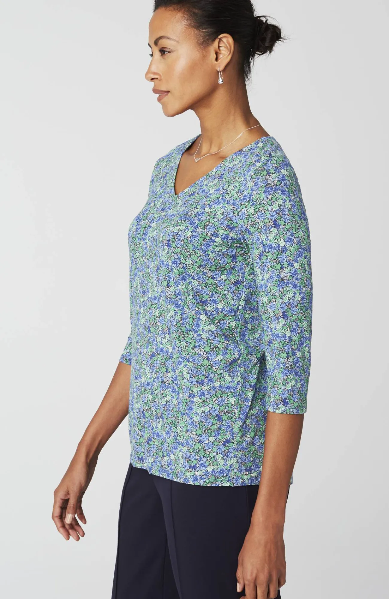 J.Jill Wearever V-Neck Ballet-Sleeve Top Hot