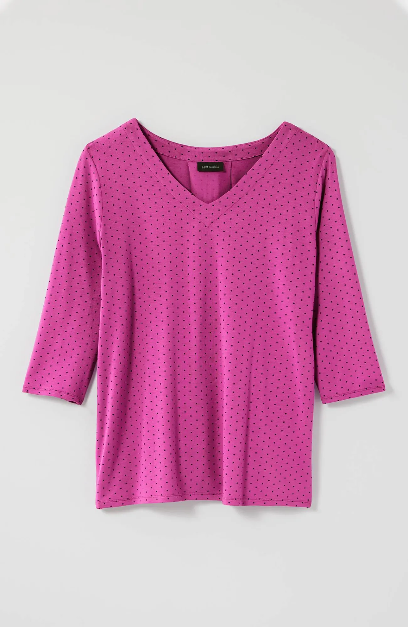 J.Jill Wearever V-Neck Ballet-Sleeve Top Hot