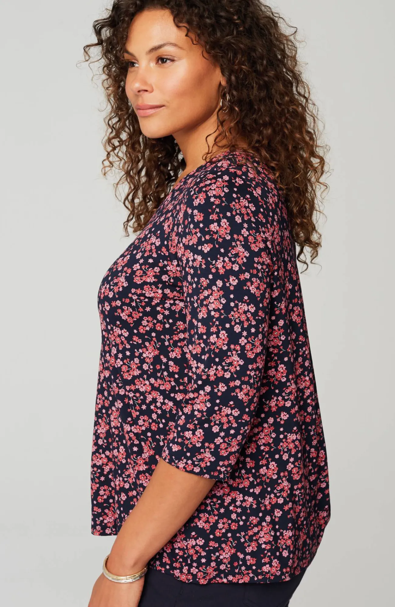 J.Jill Wearever V-Neck Ballet-Sleeve Top Hot
