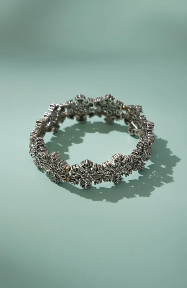 J.Jill Winter Snow Stretch Bracelet Silvertone Multi Online