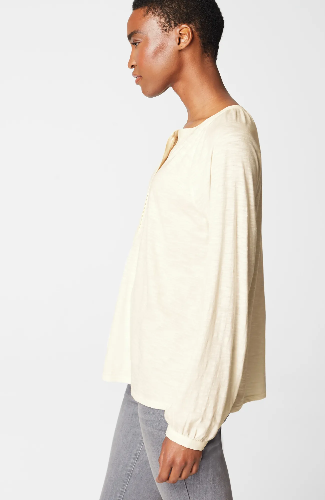 J.Jill Woven-Trimmed Knit Top Outlet